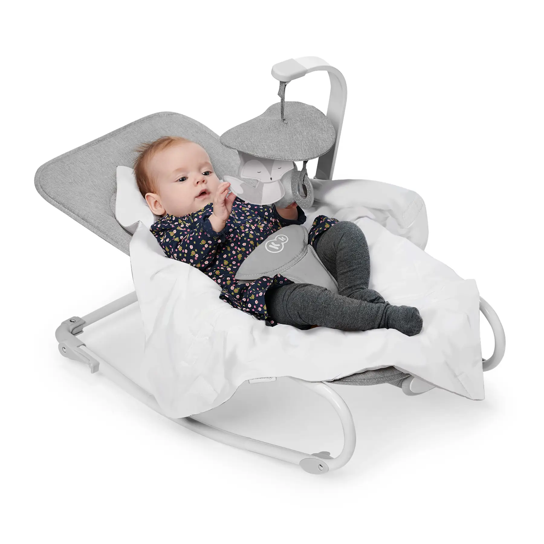 Шезлонг-гойдалка Kinderkraft Felio 2 Stone Grey
